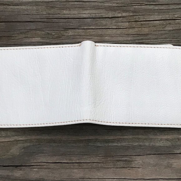 Father day Wallet White Real Leather Photo ID Hold - Picture 7 of 10